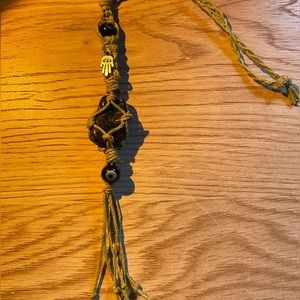 black stone evil eye tassel!